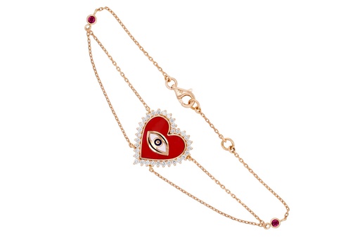 [BRL02172] Crazy Hearts Bracelet