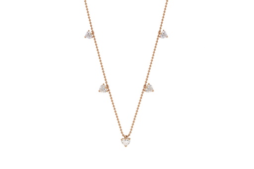 [NKL02271] Diamond Hearts Necklace 