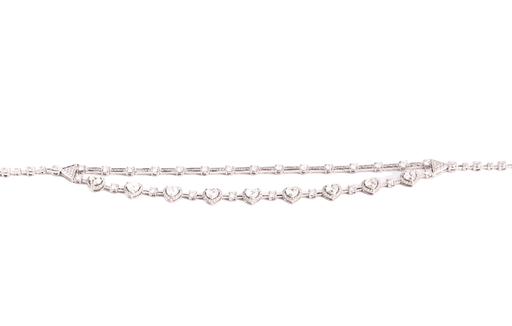 [NKL02163] Diamond Hearts Necklace 
