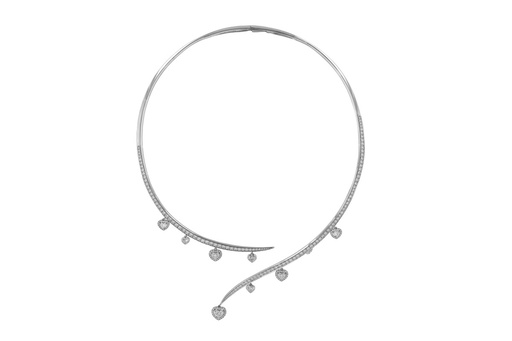 [NKL02282] Diamond Hearts Necklace