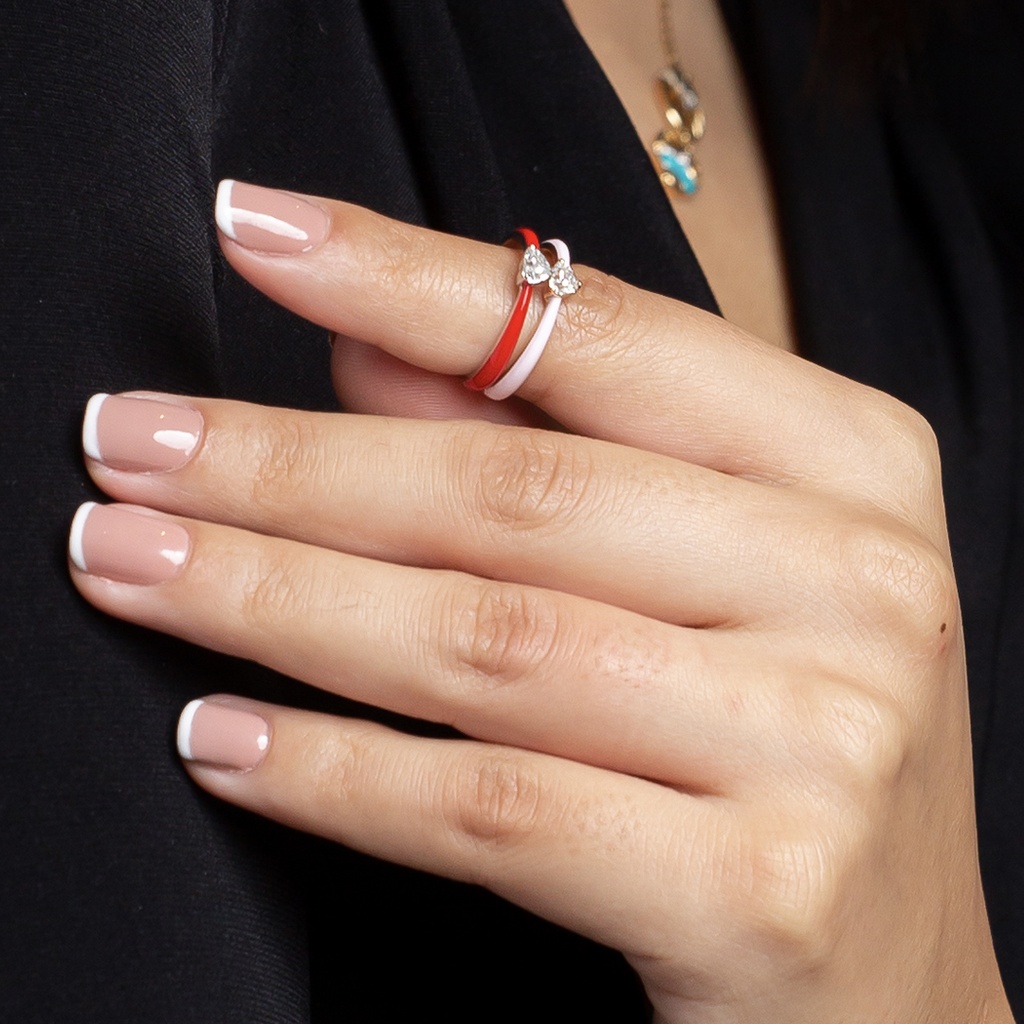 Diamond Hearts Ring