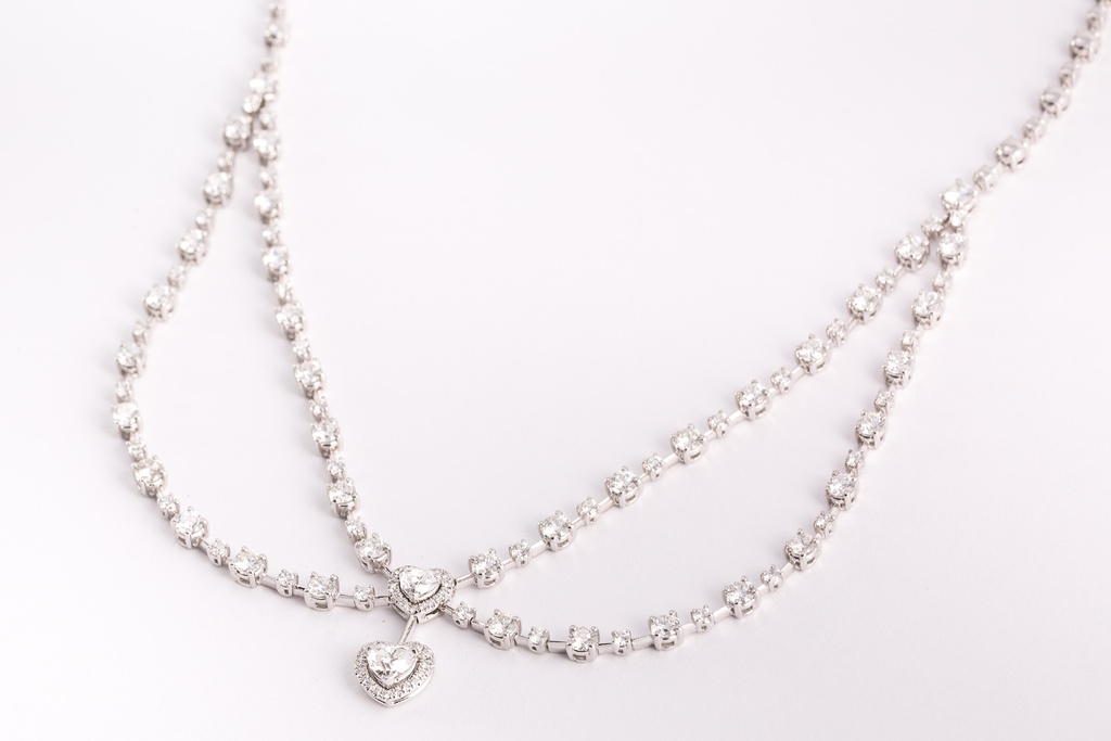 Diamond Hearts Necklace 