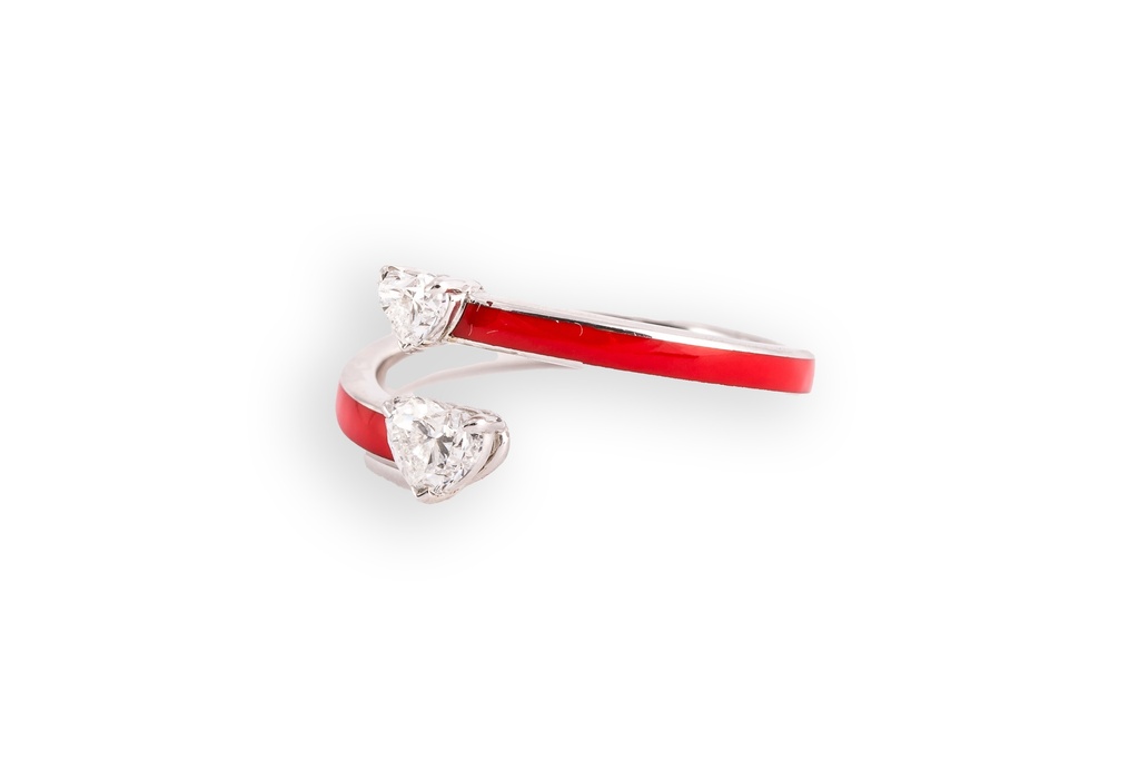 Diamond Hearts Ring