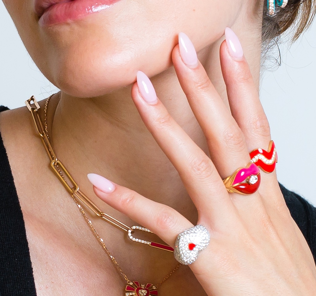 Diamond Hearts Ring