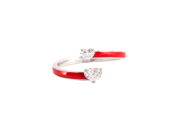 Diamond Hearts Ring