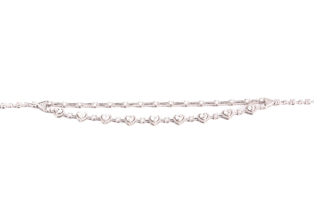 Diamond Hearts Necklace 