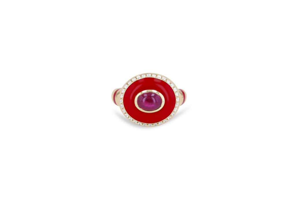 Fiery Rose Candy Ring