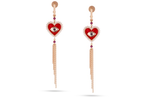 [EAR2182] Crazy Hearts Earrings 