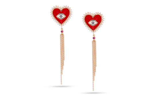 [EAR2183] Crazy Hearts Earrings 