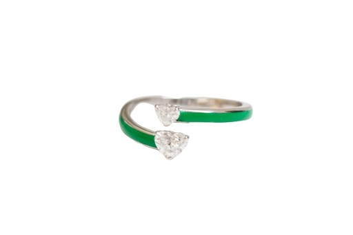 [RNG02415] Diamond Hearts Ring