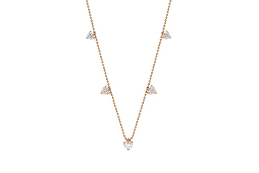 [NKL02271] Diamond Hearts Necklace 