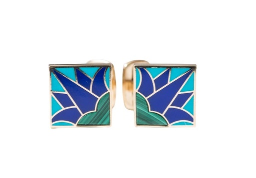 [EAR2235] Lotus Cufflinks   