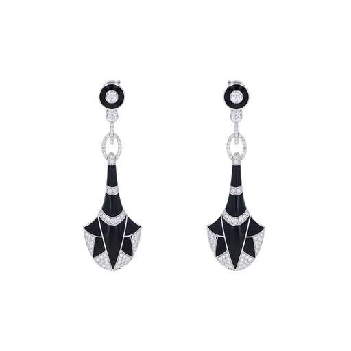[EAR3607] Midnight Lotus Earrings