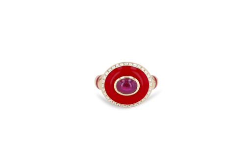 [RNG03304] Fiery Rose Candy Ring